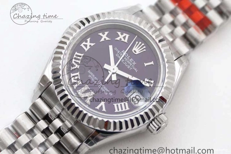 Steel NH05 28 904L Roman Edition Dial on Bracelet SS DateJust President TWF Purple Best Lady Markers 1:1 0123